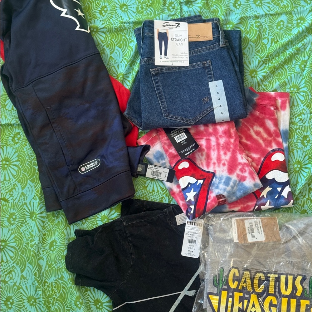 Cactus Village Graphic Tee and Tie-Dye Shirt Bundle